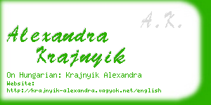 alexandra krajnyik business card